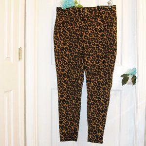 SOLD! TERRA & SKY NWT Sz 0X (14W) Skinny Mid-Rise Leggings Leopard Print Jegging